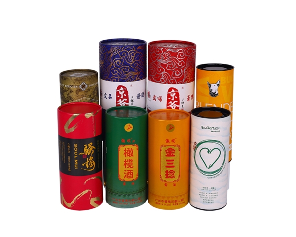 彩色印刷LOGO圓形紙罐包裝盒紙筒盒 白酒紅酒香檳洋酒圓形包裝盒